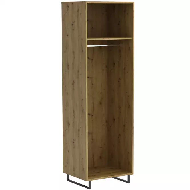 Skriňa + tyč dub artisan/grafit/biela,2