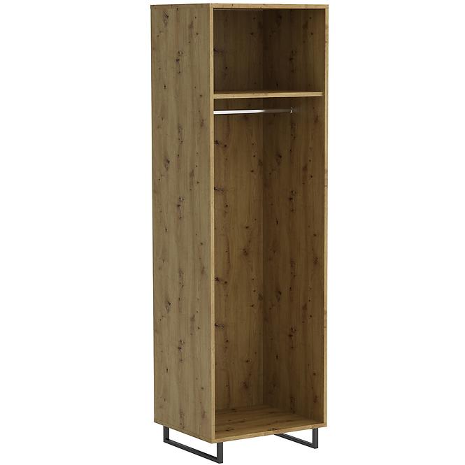 Skriňa + tyč oak artisan/grafit/white