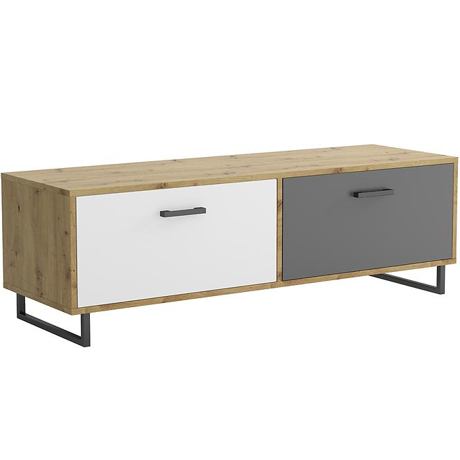 TV stolík Bari oak artisan/grafit/white