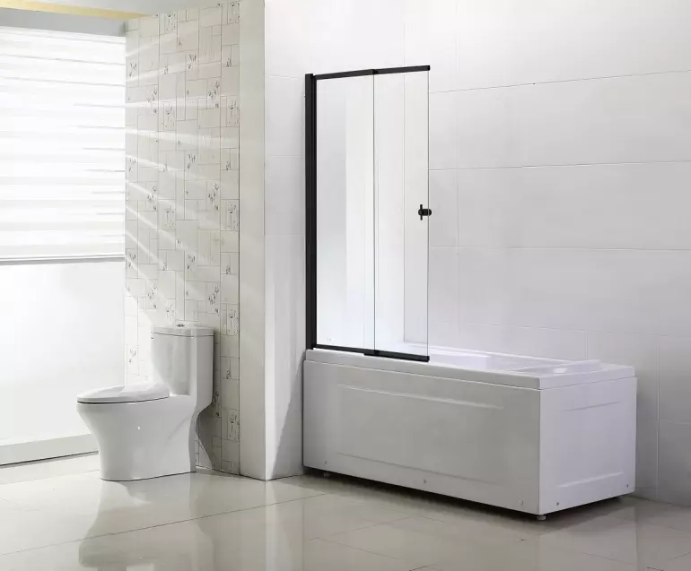 Vaňová zástena FLEX 140x82 cm čierna,3