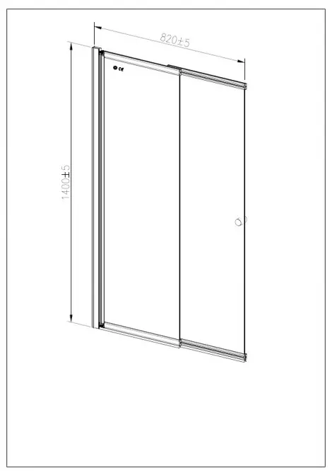 Vaňová zástena FLEX 140x82 cm čierna,4