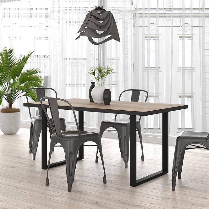 Stôl Haruki Alpský Smrek/čierny/kov