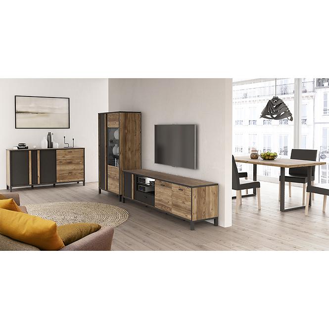 TV stolík Haruki Alpský Smrek/čierny 042025