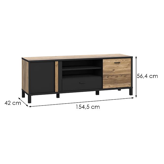 TV stolík Haruki Alpský Smrek/čierny 042025