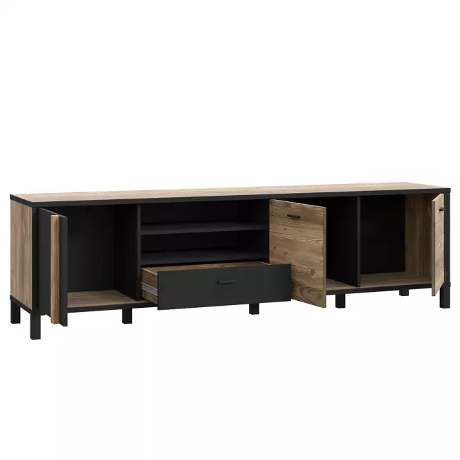 TV stolík Haruki  Alpský Smrek/čierny,3
