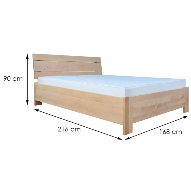 Posteľ drevené  Halden Plus 160x200 prírodná jelša,7