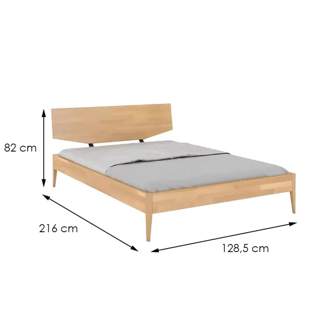 Posteľ drevené Buk Skandica Sund/120x200/prírodná