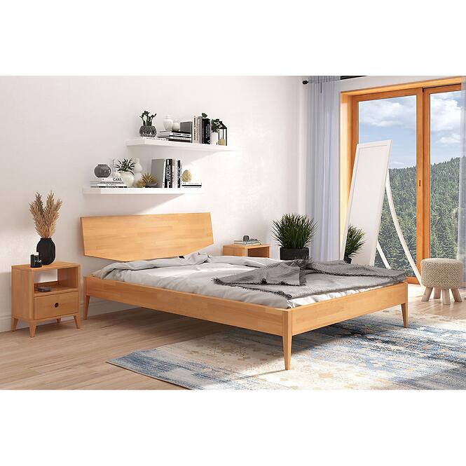 Posteľ drevené Buk Skandica Sund/120x200/prírodná