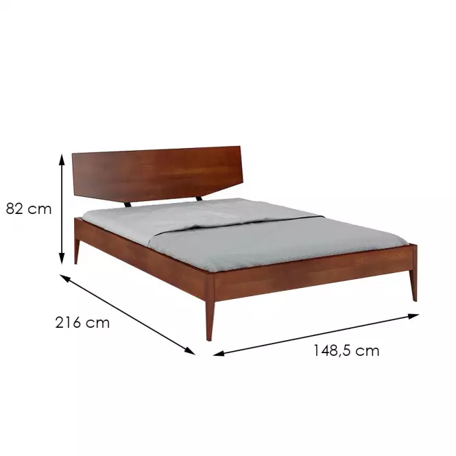 Posteľ drevené Buk Skandica Sund/140x200/orech