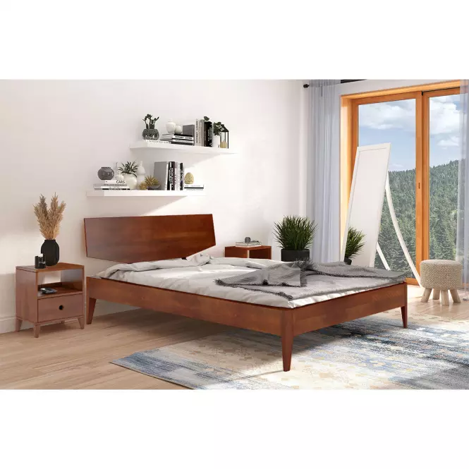 Posteľ drevené Buk Skandica Sund/140x200/orech,6