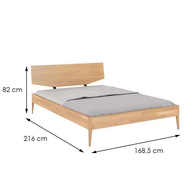 Posteľ drevené Buk Skandica Sund/160x200/prírodný,3