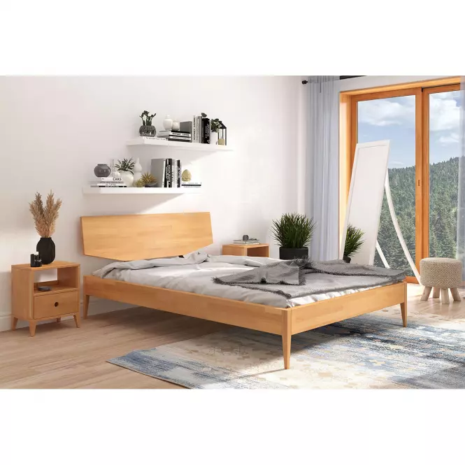 Posteľ drevené Buk Skandica Sund/160x200/prírodný,6