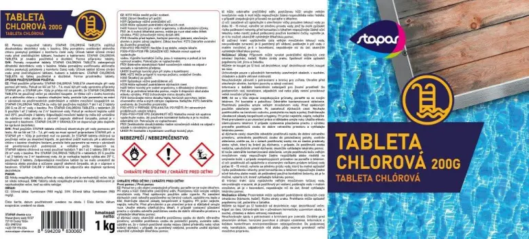 Stapar Chlórová tableta veľká 1 kg,3