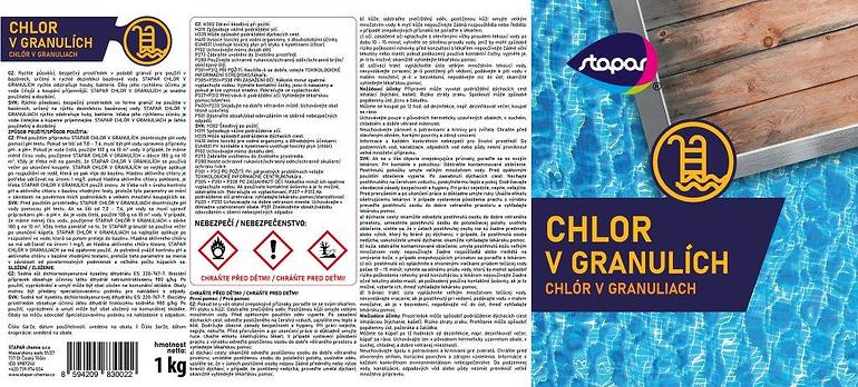 STAPAR Chlór v granulách 1 kg