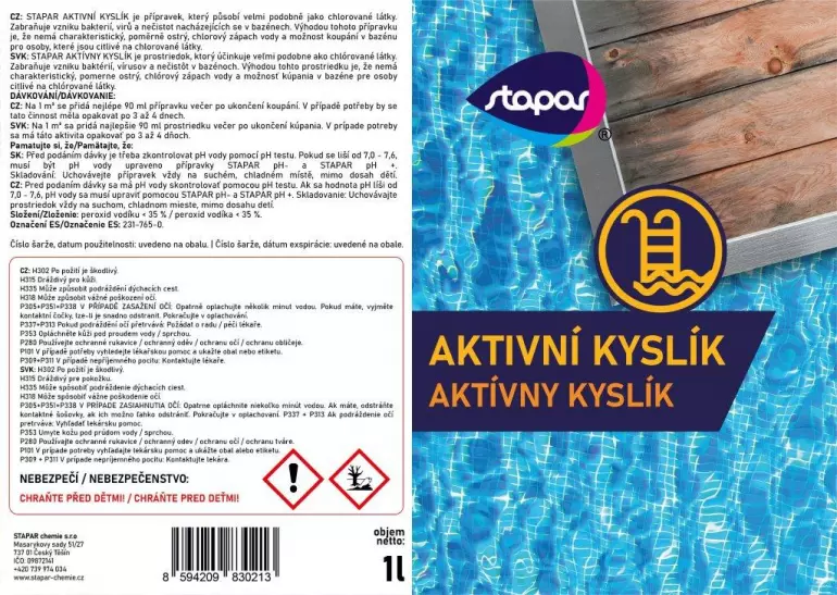 Stapar aktivní kyslík 1 l