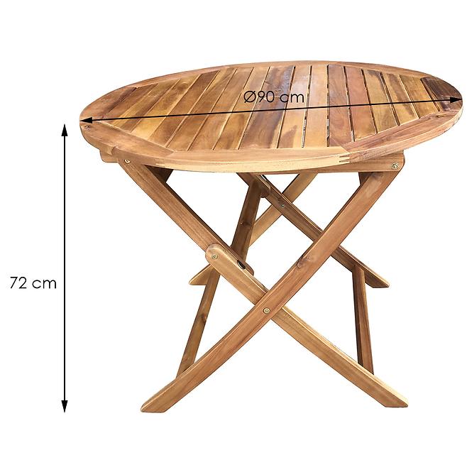 Drevený okrúhly stôl 190x72 cm