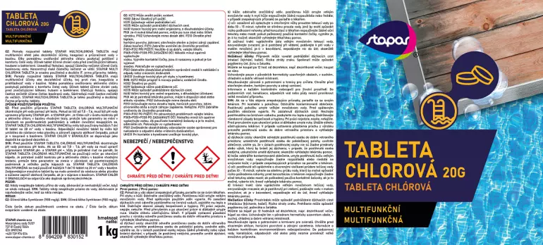 STAPAR Chlórová multitableta malá 1 kg,3