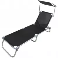 Záhradné lehátko so slnečníkom