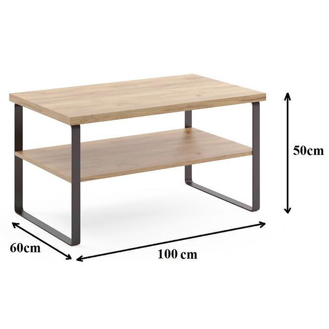 Konferenčný stolík Capri C19 100x60 craft zlatý