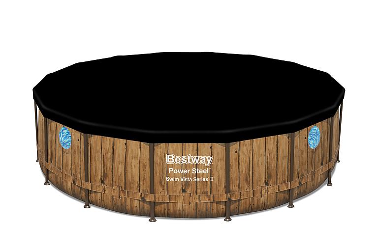 Bazén rámový s filtráciou rattan/doska 4,88x1,22 m 56725