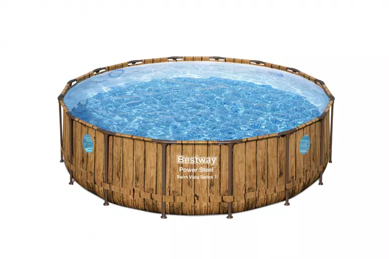 Bazén rámový s filtráciou rattan/doska 4,88x1,22 m 56725