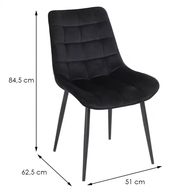 Stolička Ottava 80097h-V15 Black