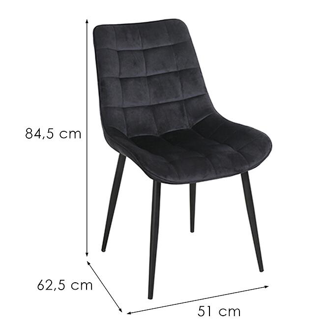 Stolička Ottava 80097h-V15 čierna,2