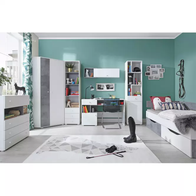 Posteľ  Sigma Si15  Biely Lux/betón,2
