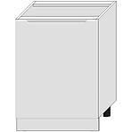 Kuchynská skrinka Zoya D60pc Pl Biely hrášok / Biely