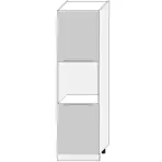 Kuchynská skrinka Zoya D60pk 2133 Pl Svetlo šedá mat/biely