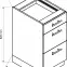Kuchynská skrinka Zoya D40s/3 Dub Halifax/Biely,2