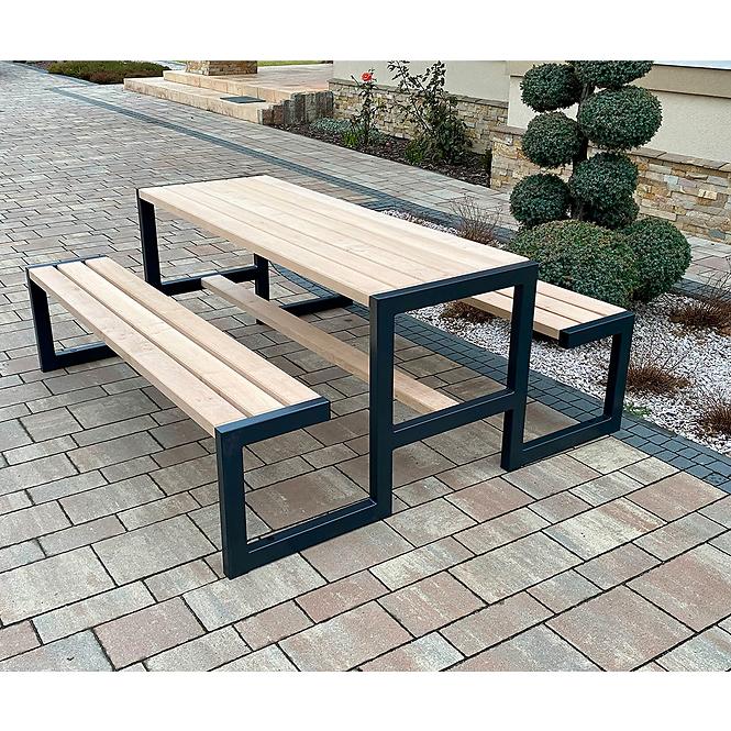 Záhradný komplet Picknick Grande prírodné drevo