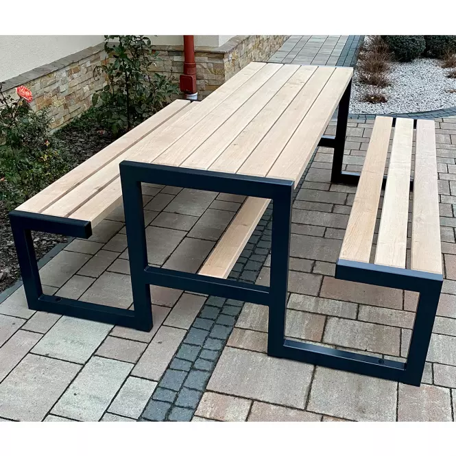 Záhradný komplet Picknick Grande prírodné drevo,4
