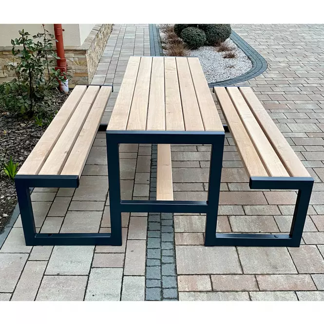 Záhradný komplet Picknick Grande prírodné drevo,5
