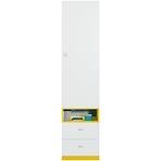 Regál Mobi MO-3 1D2S biela / žltá