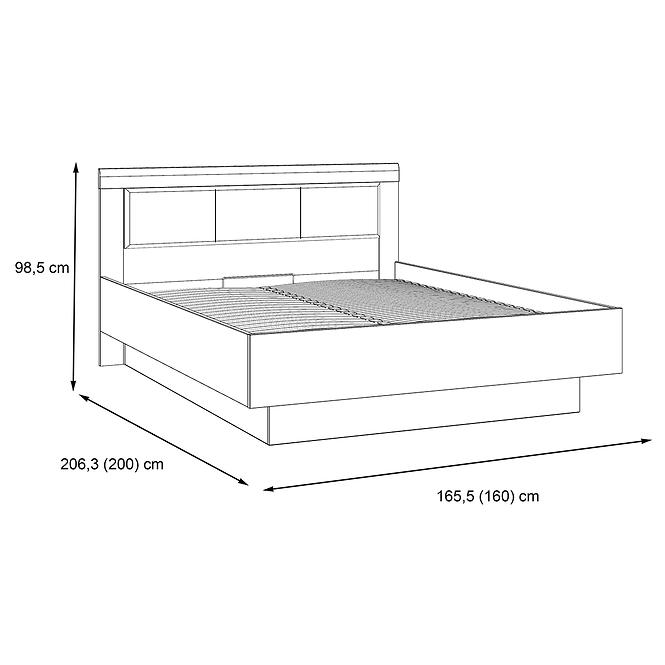 Posteľ 166 Nemezy dub catania/čierna