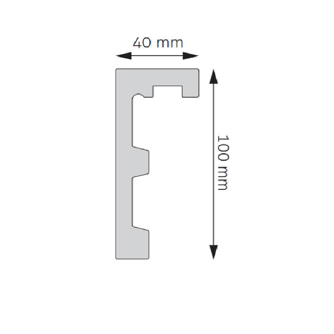 Garnižová lišta LK-01 – 101 biela mat