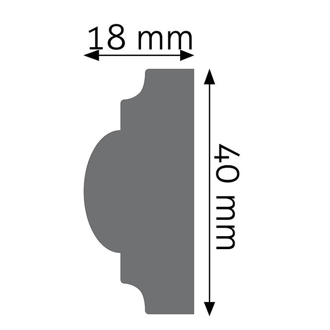 Nástenná lišta LPC-02 – 101 biela mat