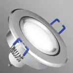 Stropné bodové svietidlo LED strieborné okrúhle 3v1 6W 4000K