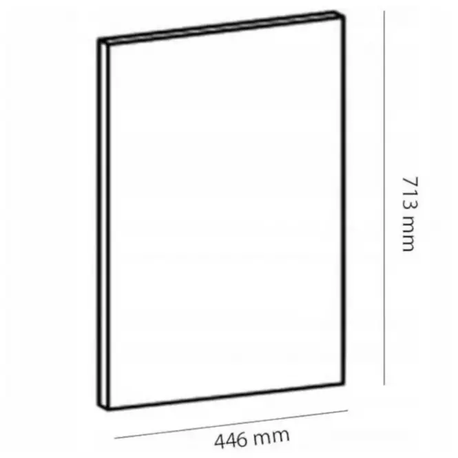 Dvierka na umývačku Gardena D45FZW 713 x 446 white,2