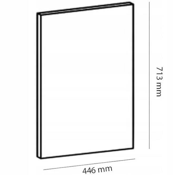 Dvierka na umývačku Gardena D45FZW 713 x 446 white