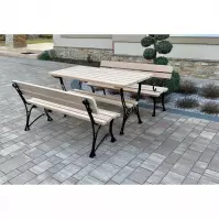 Komplet Kráľovský 1 bez lakťových opierok drevo natural