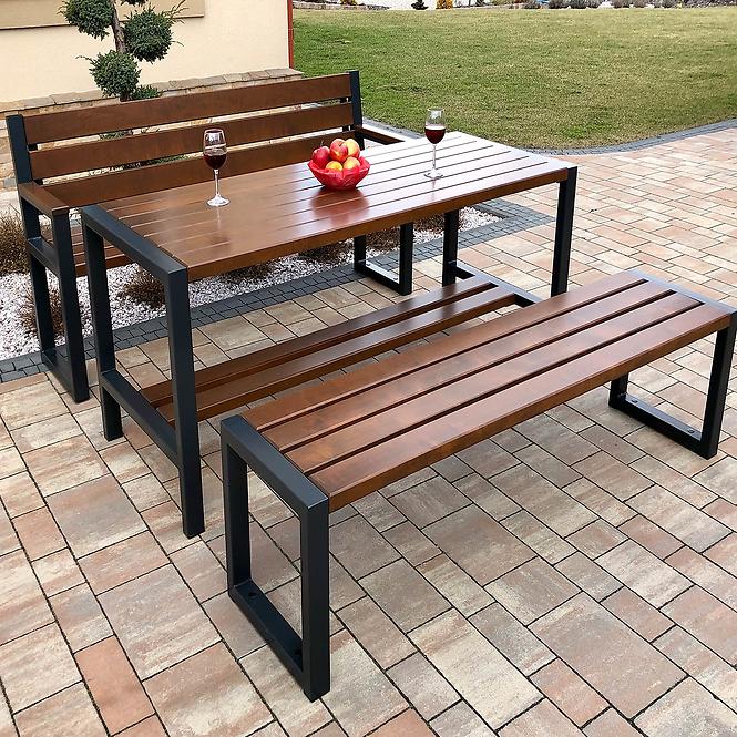 Komplet moderný 1 bez operadla palisander