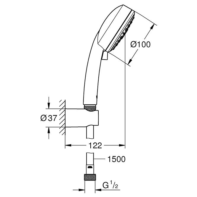 Vaňová sada 26399000 Vitalio Comfort 100 2-F