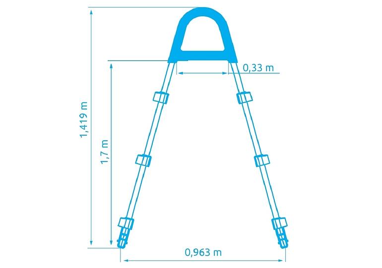 Schody k bazénom 1,07 m,2