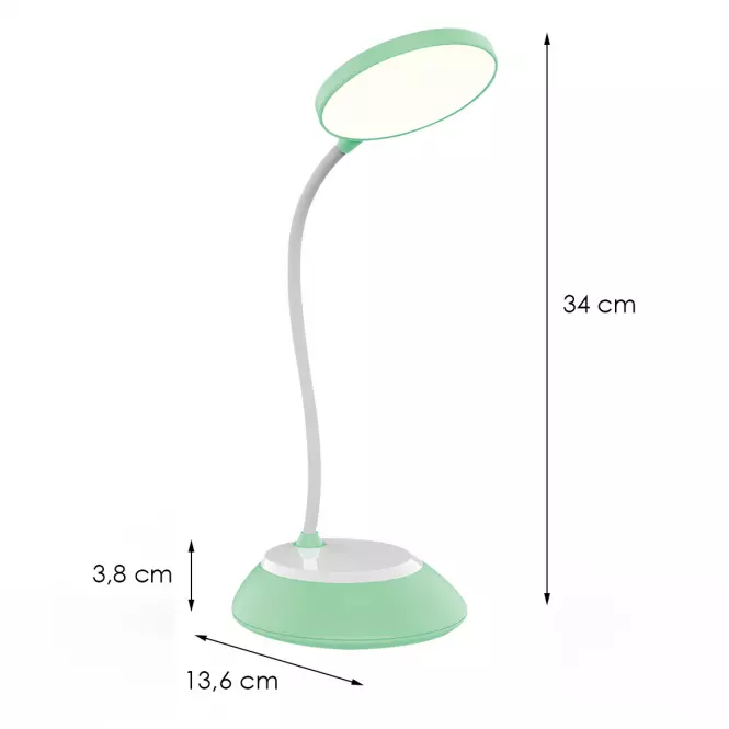 Stolná lampa Kuala LED 6W zelná/biela