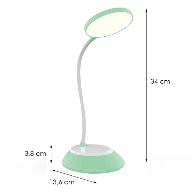Stolná lampa Kuala LED 6W zelná/biela,3