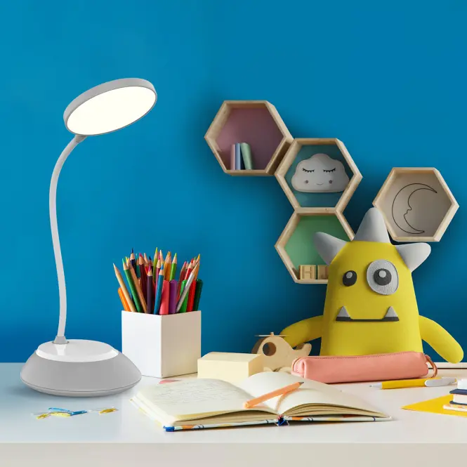 Stolná lampa Kuala LED 6W sivá,4