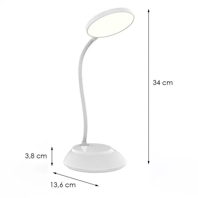 Stolná lampa Kuala LED 6W biela