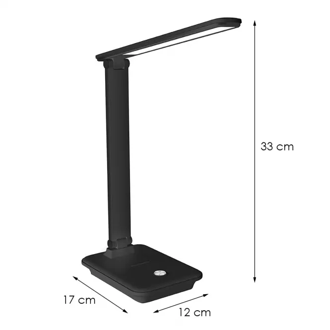 Stolná lampa Medan LED 9W čierna